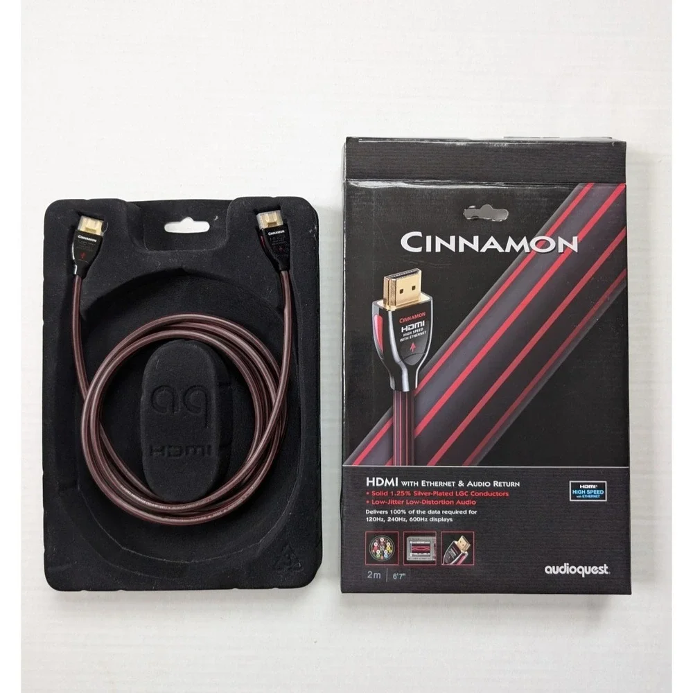 AudioQuest Cinnamon HDMI Cable High Speed Ethernet Audio 2m Black Red